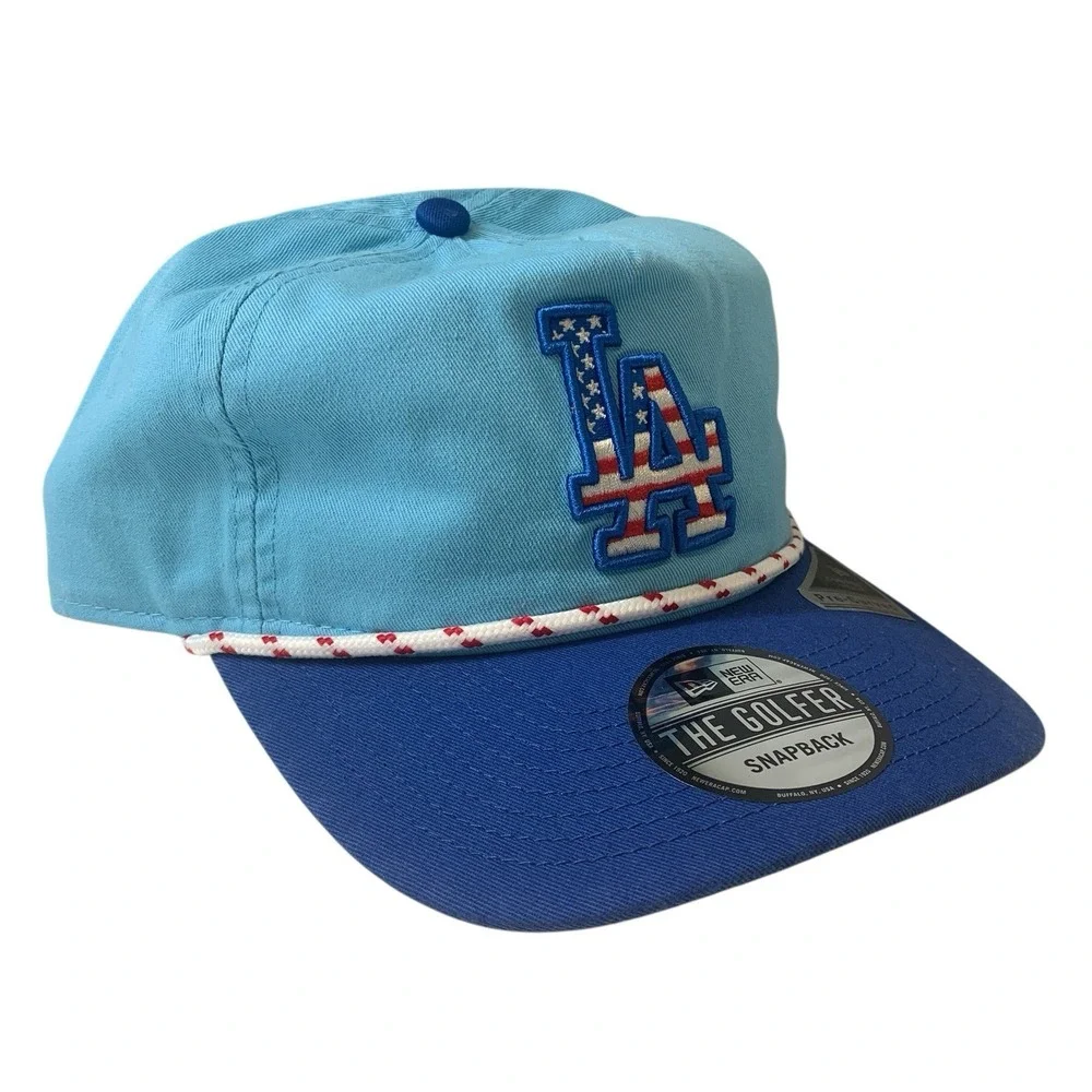 Los Angeles Dodgers New Era 4th of July The Golfer Rope Adjustable Snapback Hat
